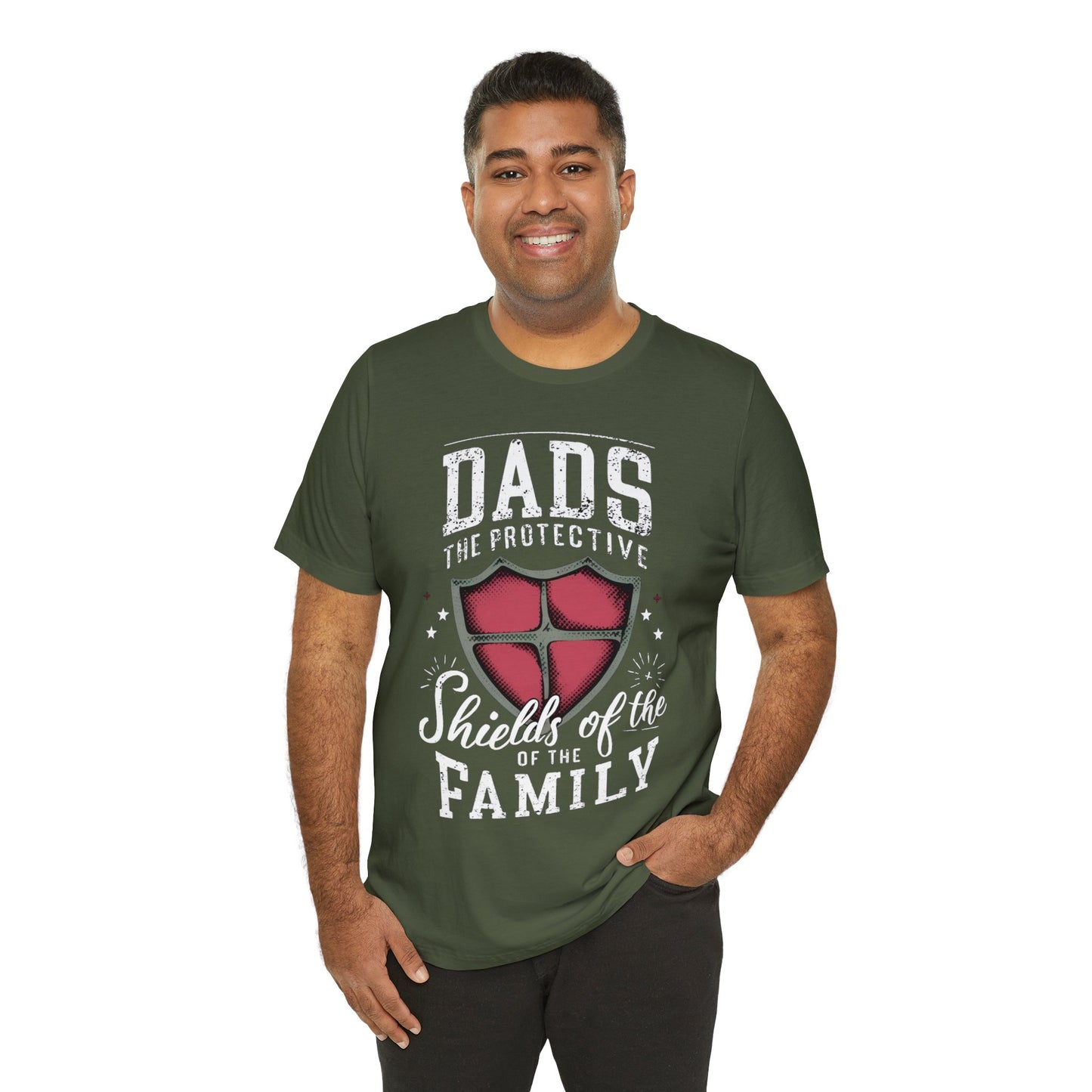 Dads the Protective Shield of the Family  Short Sleeve T-Shirt