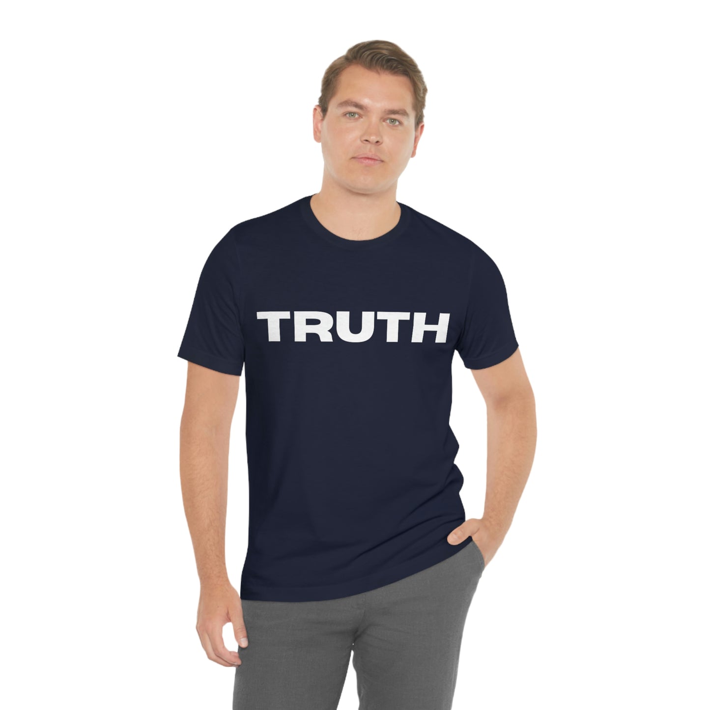 Truth t-shirt, front "Truth", back "I try in my imperfect best to speak the TRUTH." by Lin Wood