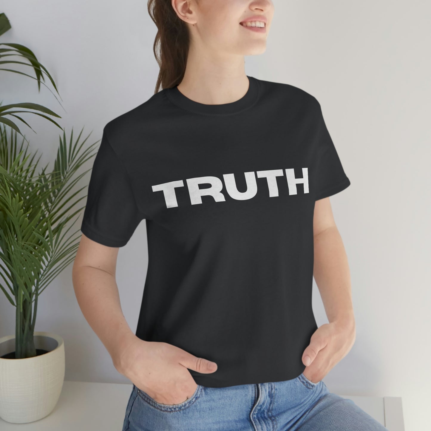 Truth t-shirt, front "Truth", back "I try in my imperfect best to speak the TRUTH." by Lin Wood