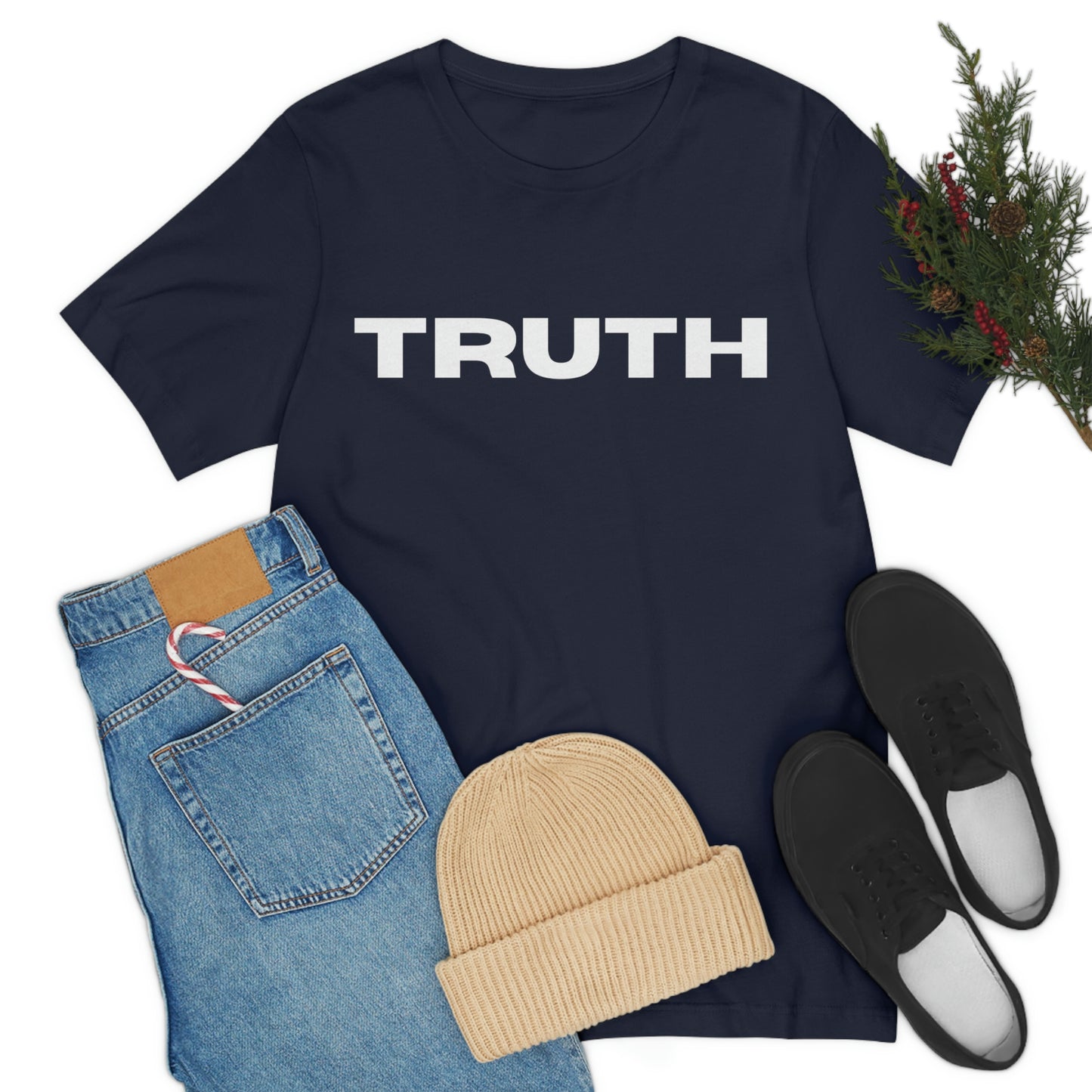 Truth t-shirt, front "Truth", back "I try in my imperfect best to speak the TRUTH." by Lin Wood