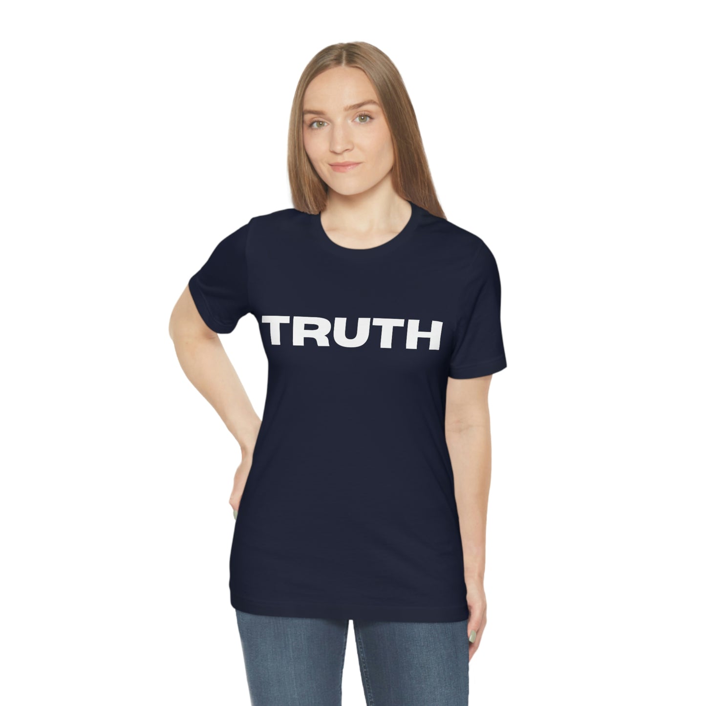 Truth t-shirt, front "Truth", back "I try in my imperfect best to speak the TRUTH." by Lin Wood