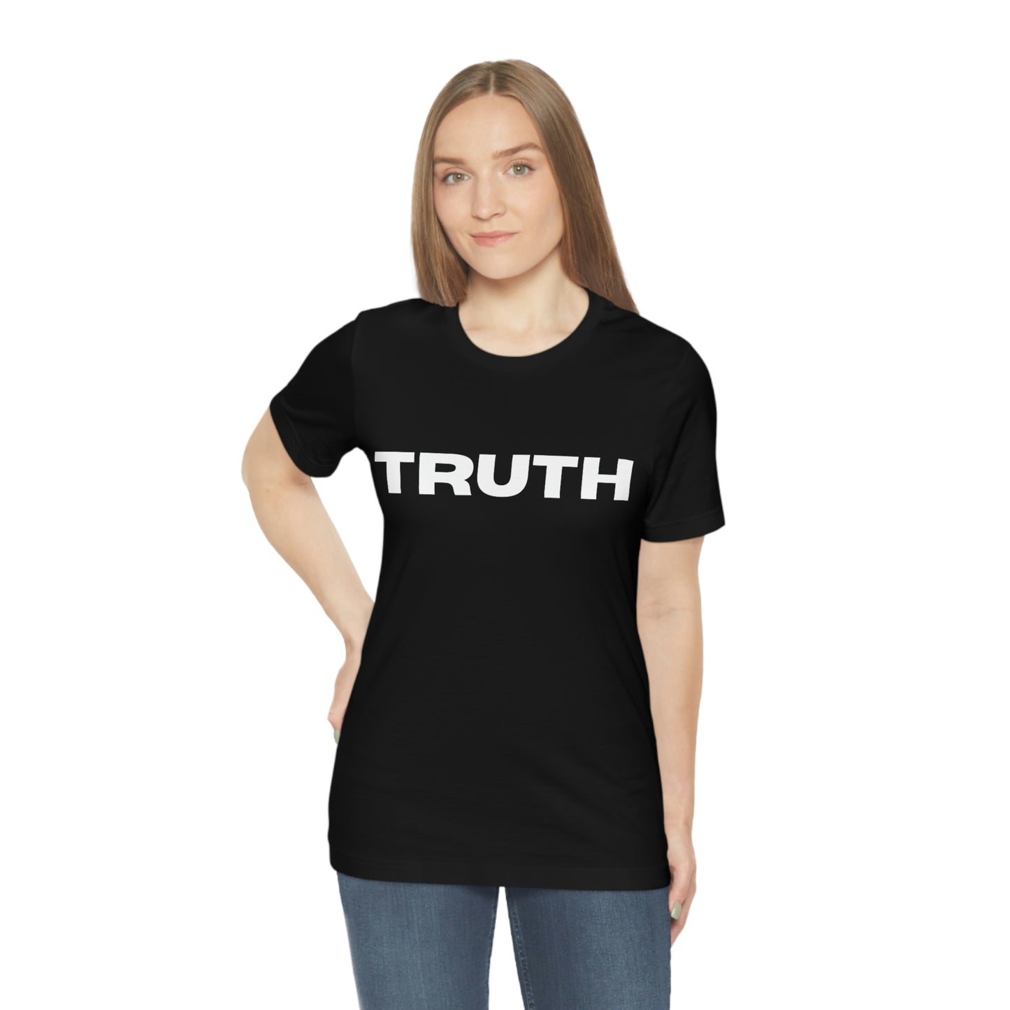 Truth t-shirt, front "Truth", back "I try in my imperfect best to speak the TRUTH." by Lin Wood