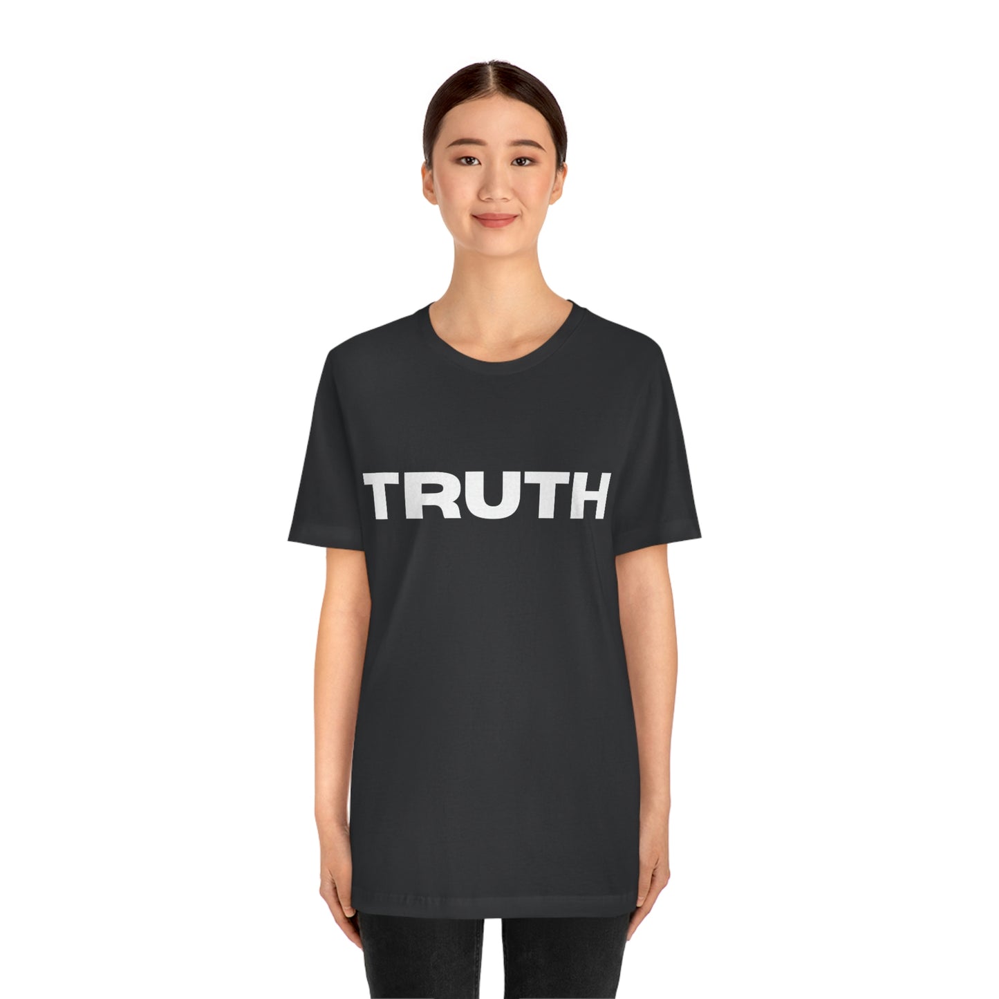 Truth t-shirt, front "Truth", back "I try in my imperfect best to speak the TRUTH." by Lin Wood